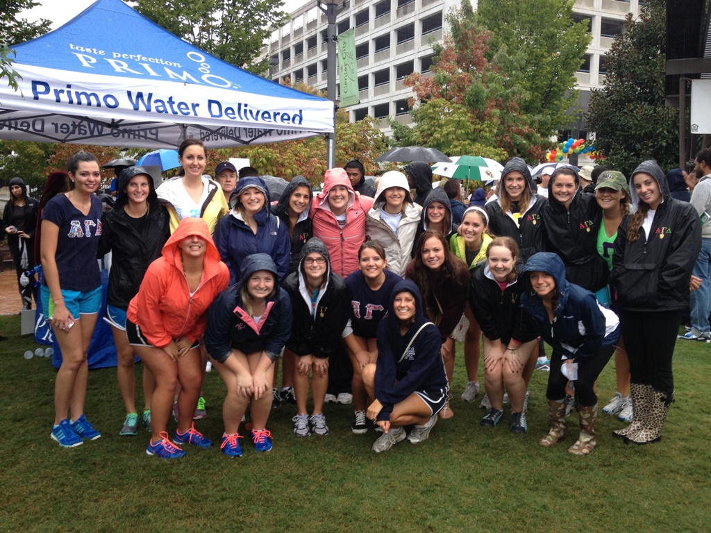 High Point University's Alpha Gamma Delta sorority at JDRF walk