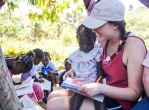 Stazzone during an alternative spring break trip to Haiti