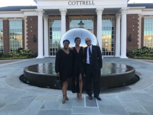 Garrett is pictured with her family.