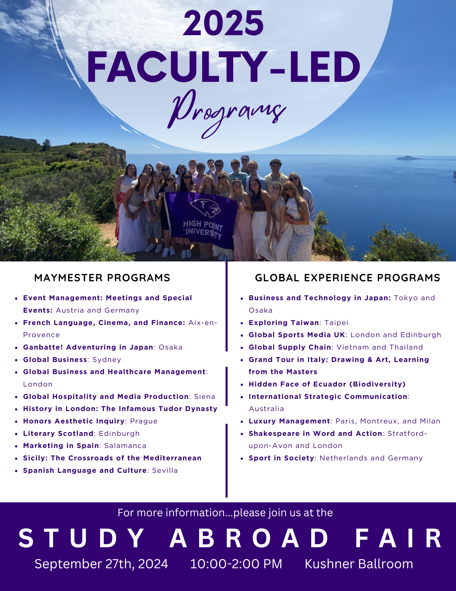 2025 Faculty Led Programs Promo