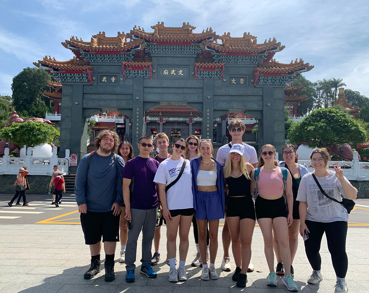 High Point University students experienced Taiwan's rich tapestry of languages, landscapes, cuisine, eastern religions and more.
