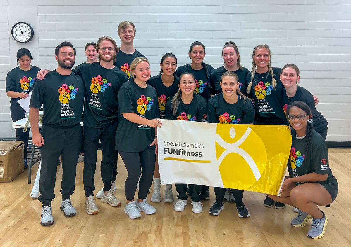 HPU Doctor of Physical Therapy students volunteered with the 2024 Special Olympics at North Carolina State University in Raleigh as part of the Healthy Athletes screening services.