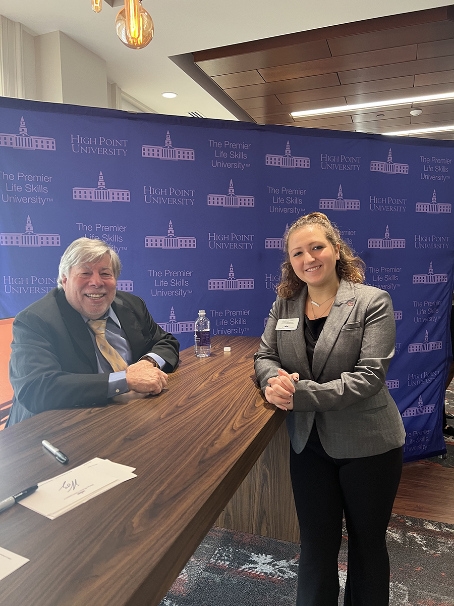 Steve Wozniak meets with HPU students throughout his time on campus.