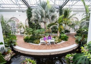 students in the caine conservatory