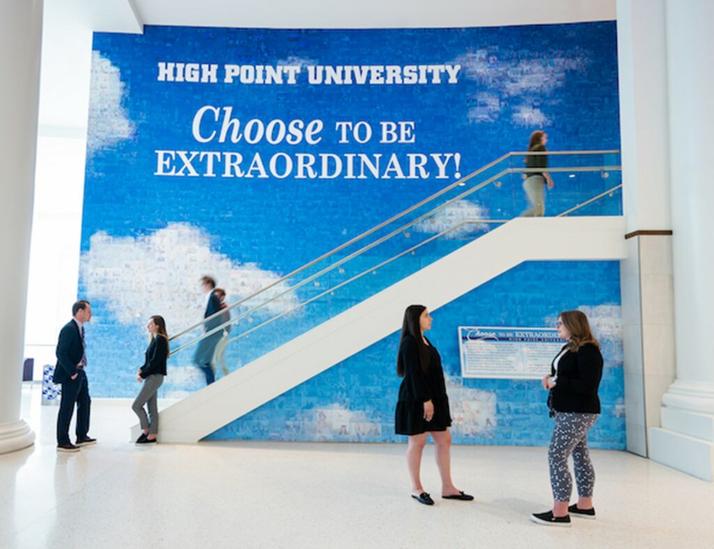 Colleges of Distinction recognized HPU in many categories, including honors for Career Development, Business, Education and colleges of North Carolina.