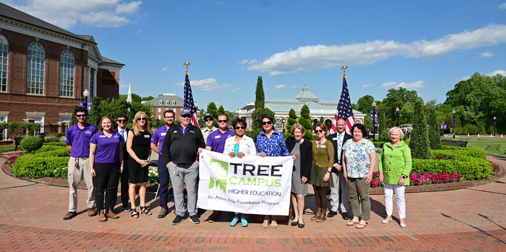 Members of the Mariana H. Qubein Arboretum and Botanical Gardens committee accepted the Tree Campus Higher Education Award in 2022. HPU will be named a Tree Campus Higher Education School for the 14th consecutive year.
