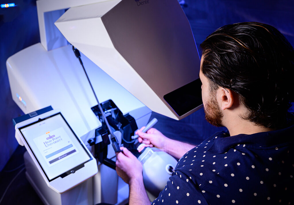 The Workman School of Dental Medicine’s educational facility in High Point has the world’s largest installation of SIMtoCARE haptic simulators for students to train on to achieve competency prior to performing treatment.