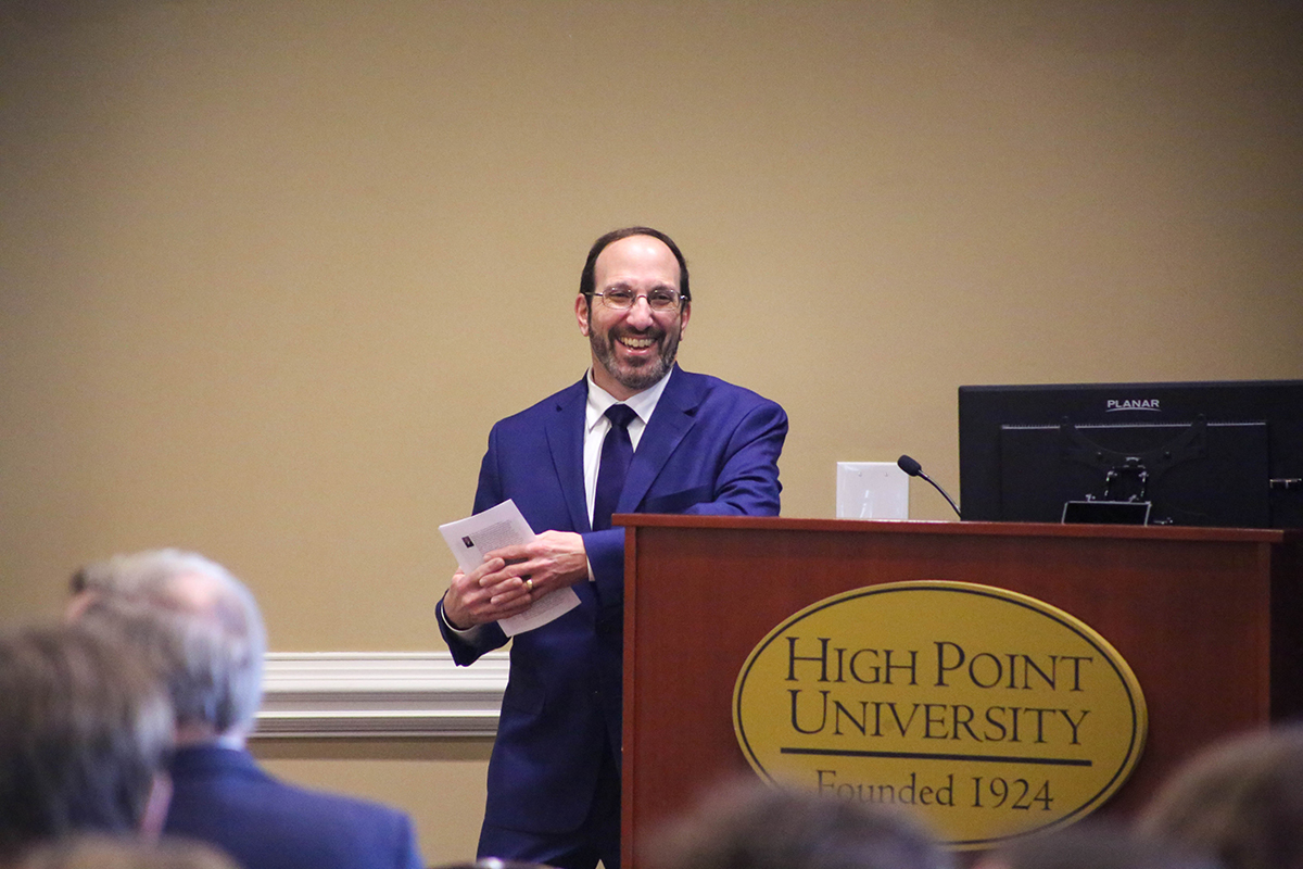 Schneid, the Herman and Louise Smith professor of history, speaks at HPU’s annual Gunther E. Rothenberg Seminar in Military History.
