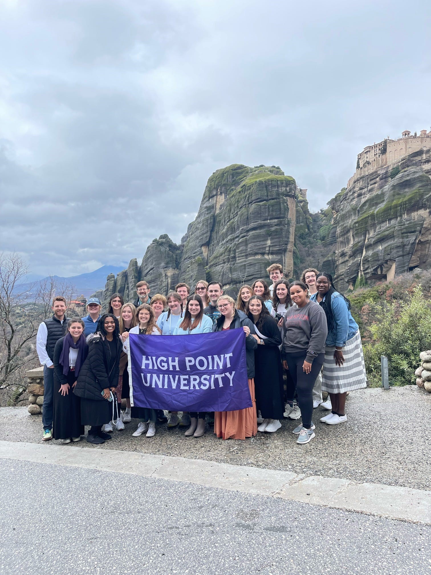 HPU students climbed up to the Byzantine monasteries in Meteora, which are regarded among the great wonders of the world.