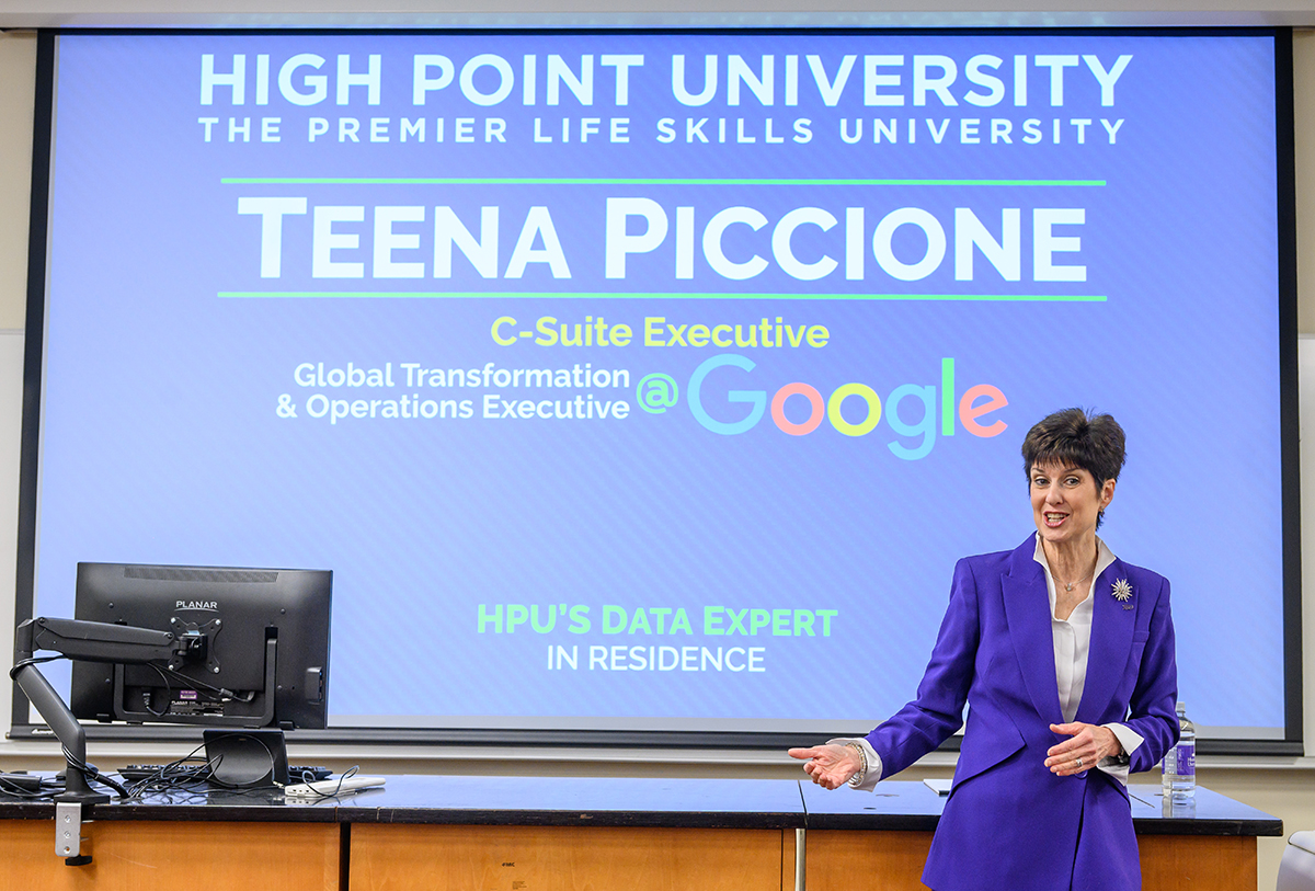 Piccione participated in a Q&A with students.