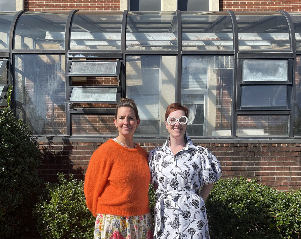 From left, Dr. Shannon Lalor, instructor of history, and Dr. Amanda Allen, assistant professor of history, recently received a North Carolina Humanities’ Community Engagement Grant to create a Medieval and Early Modern greenhouse on HPU’s campus.