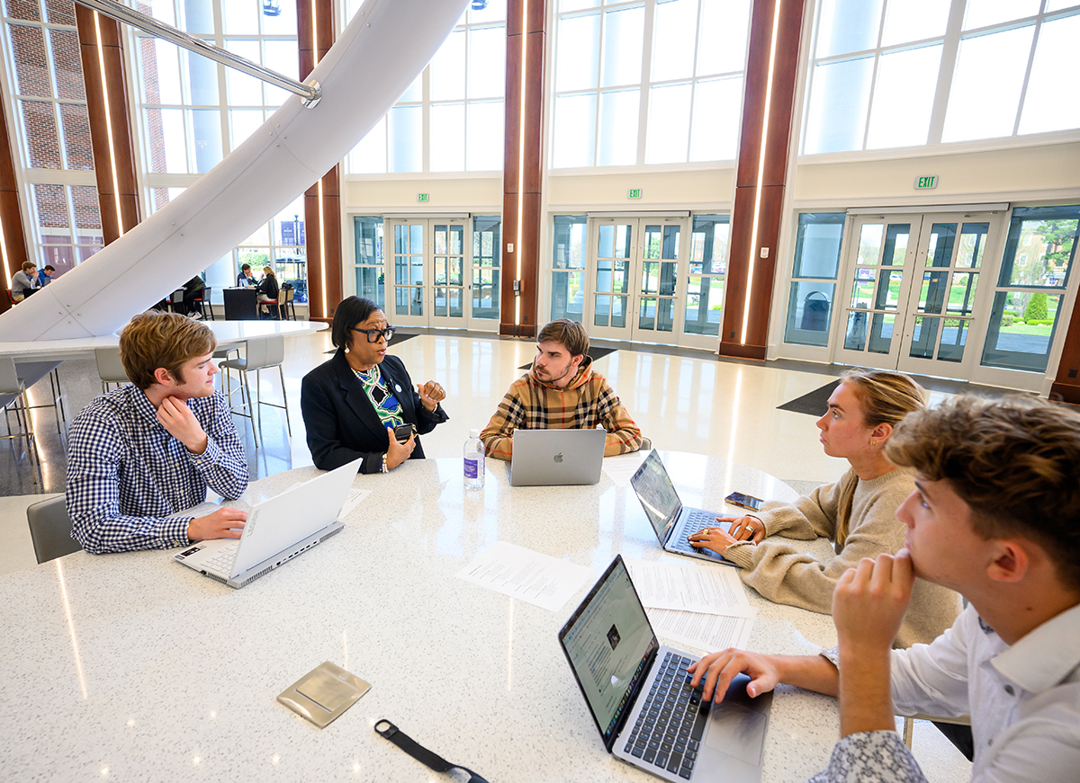 Marshall worked with a team of students who considered a crisis management response for a fictitious university. 