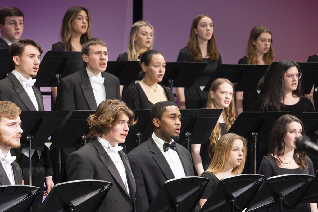 HPU university choirs entertained families at the Hayworth Fine Arts Center.
