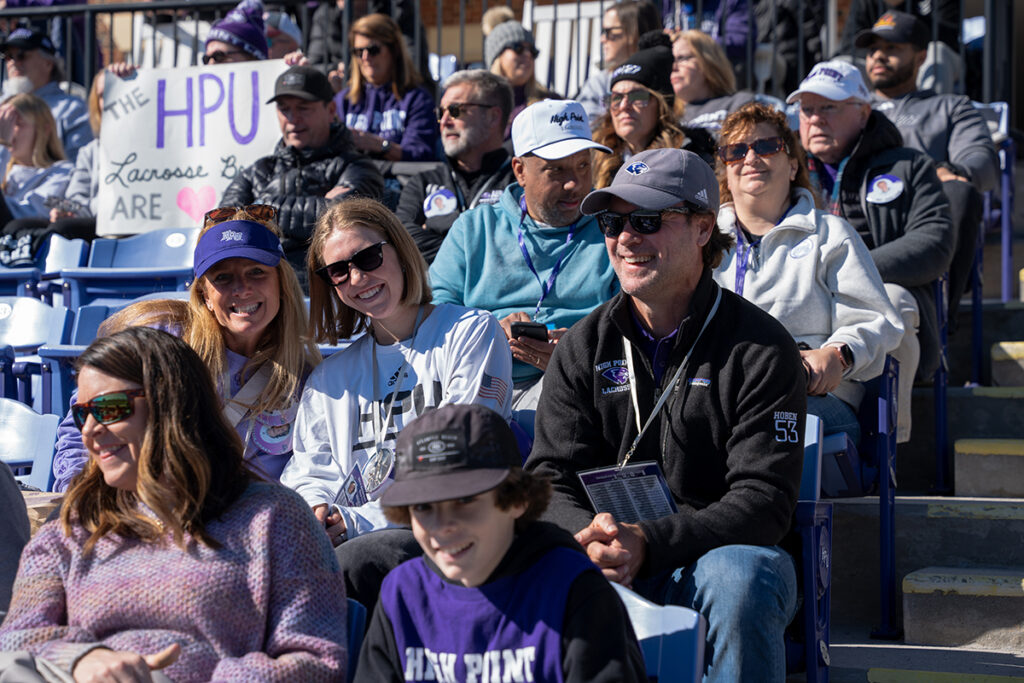 Family members enjoyed cheering on the HPU men’s lacrosse team as well as other sports activities. 