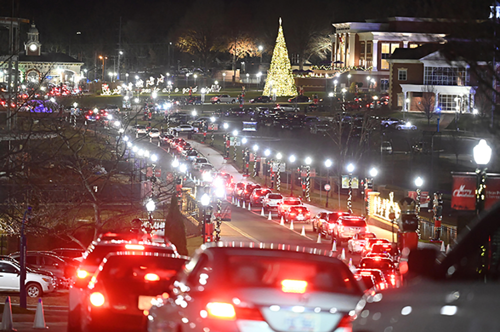 Families will enjoy the holiday decorations and sounds of the season from the comfort of their vehicles.