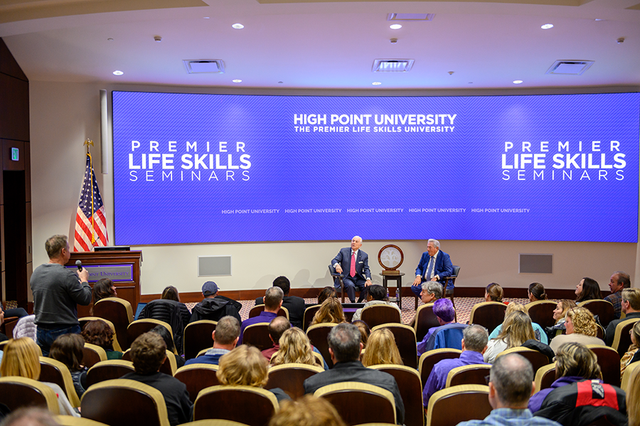 HPU Family Weekend, Dr. Qubein speaks with bestselling author Dr. John C. Maxwell