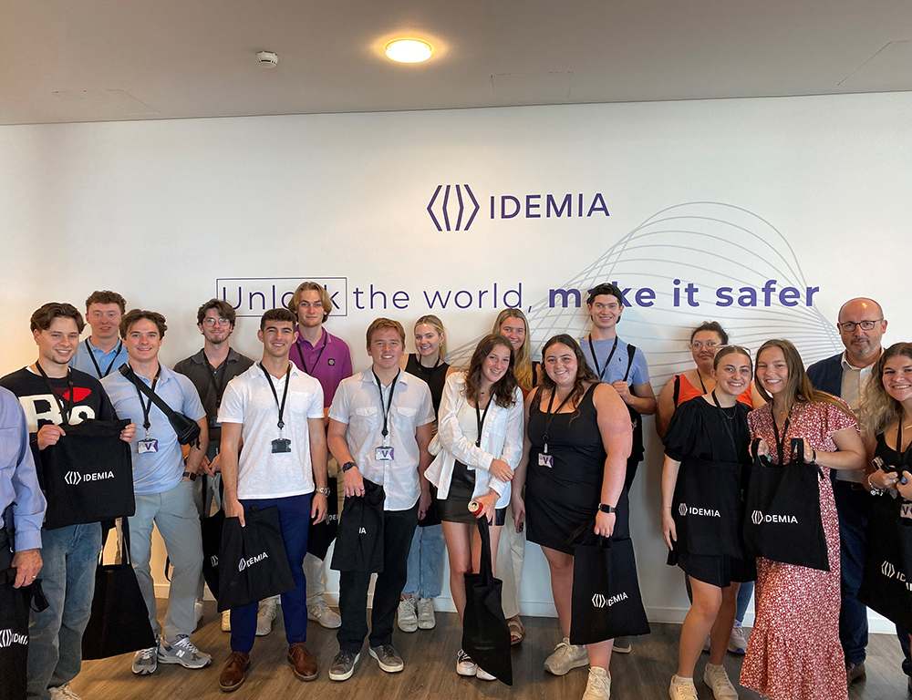 HPU finance students visit Idemia, a multinational technological powerhouse in La Defense, France.