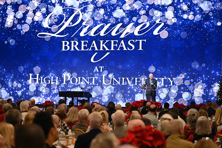The Nido and Mariana Qubein Conference Center was filled with community members who enjoyed the annual tradition that brought Christmas music and messages. An inspiring message was delivered by Rev. Dr. Tom Tewell, preacher in residence at the San Marino Community Church in Los Angeles.