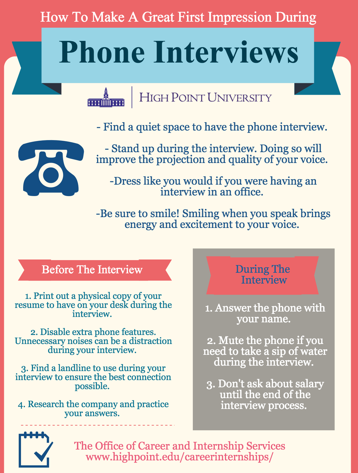 [INFOGRAPHIC] Great Impressions During Phone Interviews | High Point ...