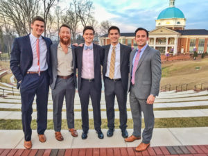 The Blessing Five: Nick Palmer, Anthony Vita, Jimmy Willis, Jeff Berwager and Connor Eline