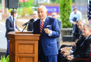 HPU President Nido Qubein shared his visions for the Congdon School of Health Sciences and Fred Wilson School of Pharmacy at the groundbreaking ceremony. 