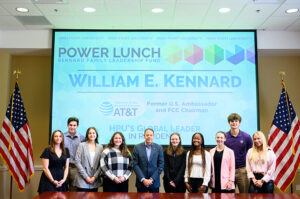 William E. Kennard, High Point University’s Global Leader in Residence, spoke to students during a visit to campus.