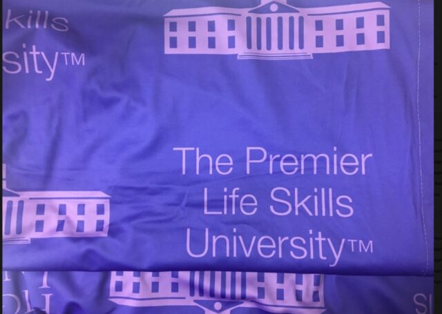 Purple Logo Step and Repeat